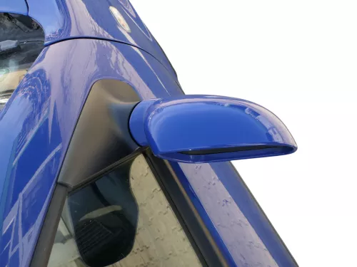 VW Golf 4 Bora manueller Spiegel vorne rechts Außenspiegel blau LA5C (185214)