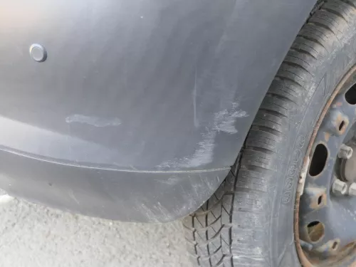 VW Fox 5Z Stoßstange hinten Stoßfänger schwarz matt unlackiert (185242)