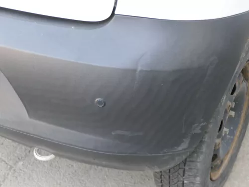 VW Fox 5Z Stoßstange hinten Stoßfänger schwarz matt unlackiert (185242)