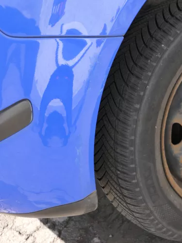 VW Polo 9N 9N3 Stoßstange Heckstoßstange hinten blau LA5F (185251)