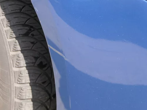 VW Polo 9N3 Stoßstange vorne Frontstoßstange Stoßfänger blau LA5K SWR (185280)