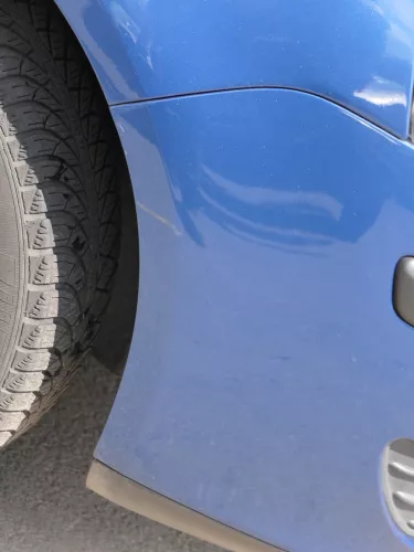 VW Polo 9N3 Stoßstange vorne Frontstoßstange Stoßfänger blau LA5K SWR (185280)