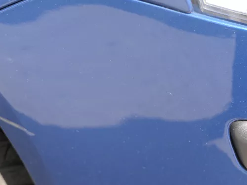 VW Polo 9N3 Stoßstange vorne Frontstoßstange Stoßfänger blau LA5K SWR (185280)