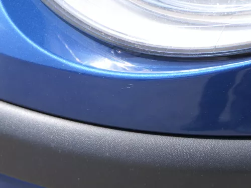 VW Polo 9N3 Stoßstange vorne Frontstoßstange Stoßfänger blau LA5K SWR (185280)