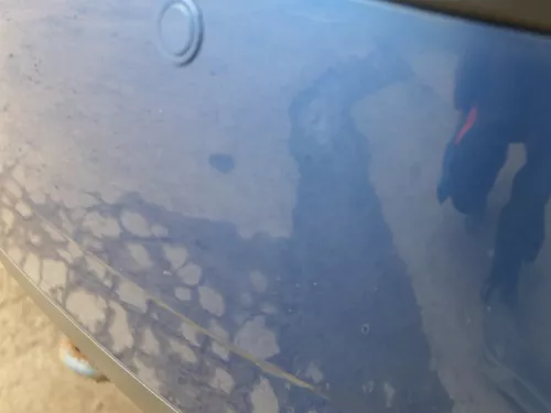 VW Polo 9N 9N3 Stoßstange Heckstoßstange hinten blau LA5K     PDC (185287)