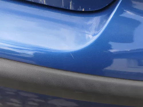 VW Polo 9N 9N3 Stoßstange Heckstoßstange hinten blau LA5K     PDC (185287)