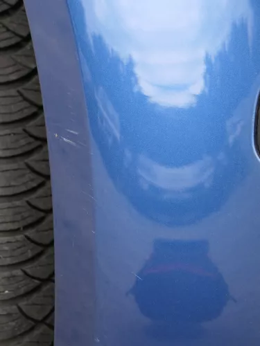 VW Polo 9N 9N3 Stoßstange Heckstoßstange hinten blau LA5K     PDC (185287)