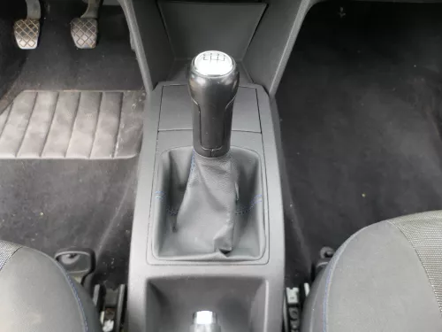 VW Polo 9N 9N3 Schaltknauf Schaltsack Schaltung 6Q1711113G Leder schwarz blaue (185292)