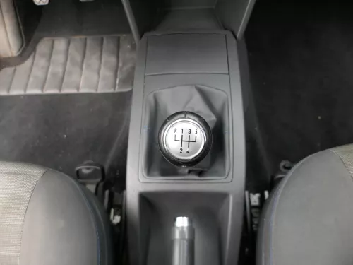 VW Polo 9N 9N3 Schaltknauf Schaltsack Schaltung 6Q1711113G Leder schwarz blaue (185292)