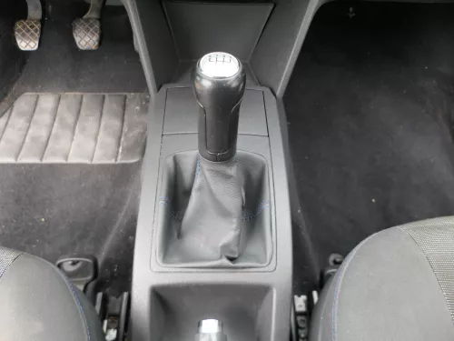 VW Polo 9N 9N3 Schaltknauf Schaltsack Schaltung 6Q1711113G Leder schwarz blaue (185292)