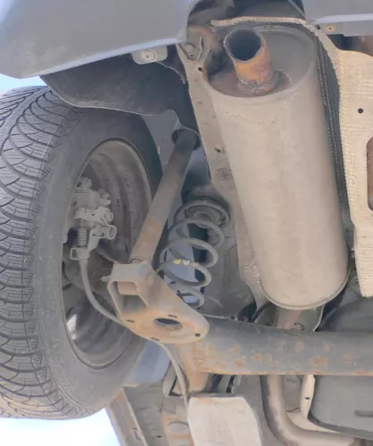 VW Polo 9N Ibiza 6L Auspuff Endschalldämpfer + Mittel hinten 1,6 16V BTS 77kw