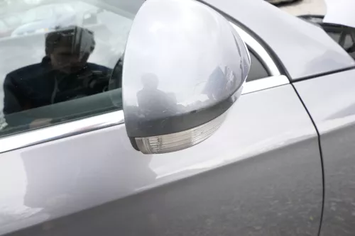 VW Passat 3C elektrischer Spiegel Außenspiegel rechts mit Glas Blinke grau LA7T