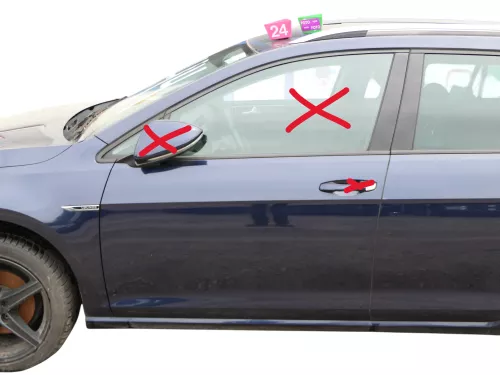 VW Golf 7 5G Tür vorne links Fahrertür 4/5-Türer blau LH5X -ohne Anbauteile