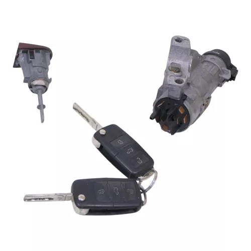 VW Polo 9N 9N3 Schloßsystem 1x Türschloss 2x FunkSchlüssel Schloß Zündschloß (149800)