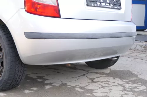 Skoda Fabia 6Y Schrägheck Stoßstange hinten Heckstoßstange silber grau LF7T (171571)