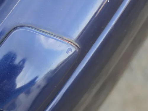 VW Golf 4 Stoßstange vorne Frontstoßstange Stoßfänger blau LB5N SWR -ohne Kappen (185726)