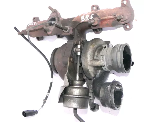VW T5 Bus Krümmer Turbo Turbolader BRS BRR Motor 1.9 TDI Diesel 03G253016F ##