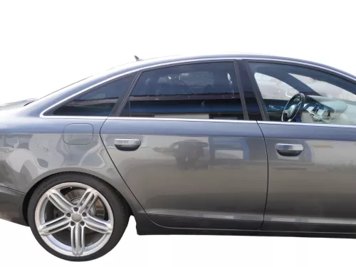 Audi A6 4F C6 Tür mit Türblatt hinten rechts grau LZ7S - ohne Anbauteile