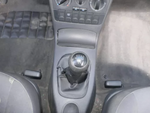 VW Lupo Polo 6N2 Schaltknauf Schaltsack Schaltung Schaltknüppel schwarz Leder (185997)