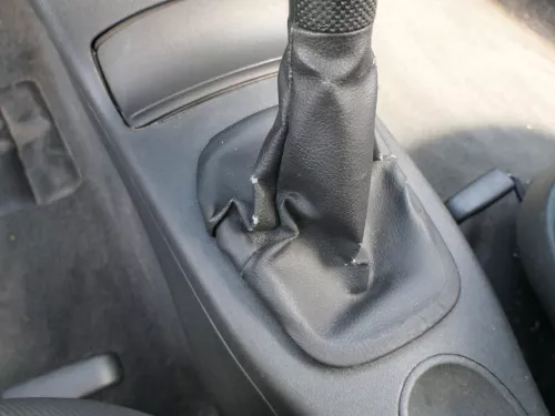 VW Lupo Polo 6N2 Schaltknauf Schaltsack Schaltung Schaltknüppel schwarz Leder (185997)