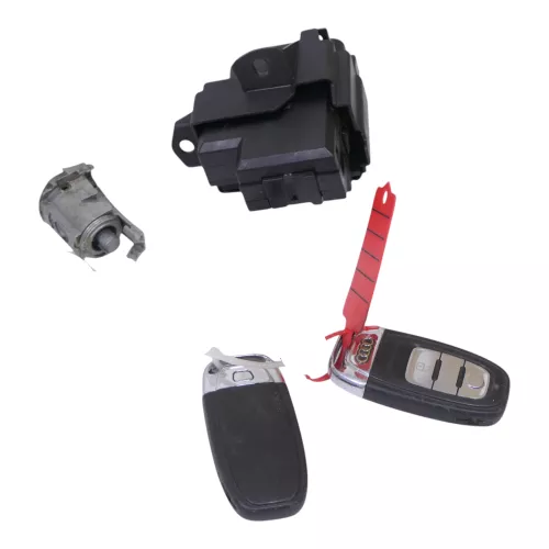 Audi A4 8K B8 Zündschloß Schloß Zündung 2 Schlüssel 8K0909131C + Türschloß links (186187)