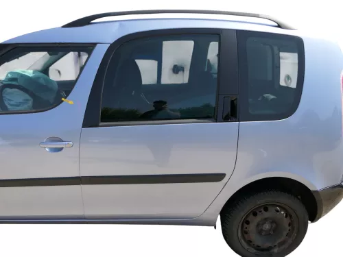 Skoda Roomster 5J Tür hinten links blau LF5Y (ohne Anbauteile - mit Scheibe) (186255)