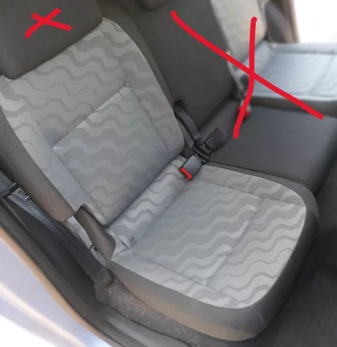 Roomster 5J Sitz Rückbank Rücksitzbank Lehne hinten links (186268)