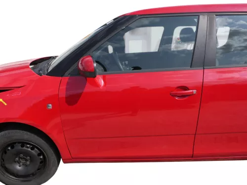 Fabia 5J Kombi + Limo Tür vorne links Fahrertür - rot LF3K -ohne Anbauteile