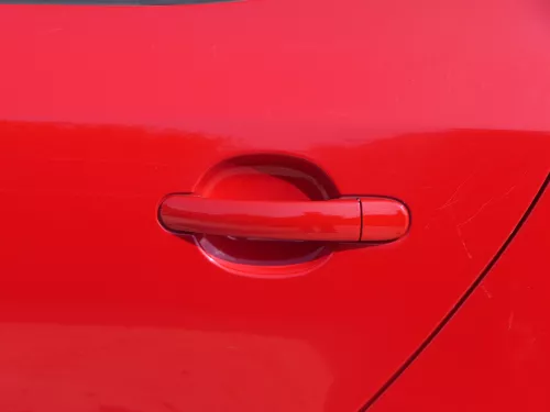 Skoda Fabia 5J Limousine Tür hinten links rot LF3K - ohne Anbauteile (186438)