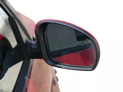 Skoda Fabia 5J mechanisch Spiegel Außenspiegel rechts mit Glas rot LF3K (186439)
