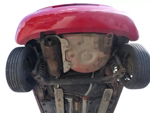 Fabia 5J Schrägheck Limousine Stoßstange hinten Heckstoßstange rot LF3K (186444)