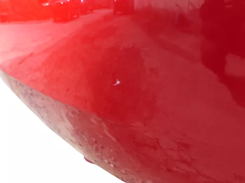 Fabia 5J Schrägheck Limousine Stoßstange hinten Heckstoßstange rot LF3K (186444)