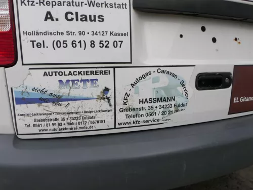 VW Caddy 2k Heckklappe mit Scheibe hinten weiß - LB9A OHNE Anbauteile (186494)