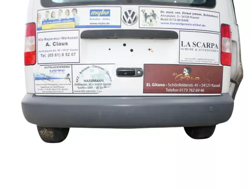 VW Caddy 2K Stoßstange hinten Heckstoßstange Stoßfänger grau graphit nicht lack
