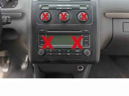 VW Touran Blende MIttelkonsole um Radio Abdeckung 1T0858071L/G schwarz