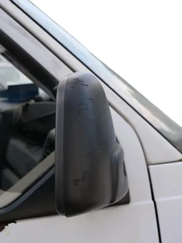 VW T4 mechanisch Spiegel Außenspiegel rechts Glas schwarz 701857508 origi matt (186813)