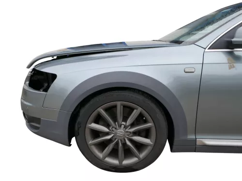Audi A6 4F C6 Kotflügel vorne links grau LY7E Allroad Quattro 4F0821103E +Leiste