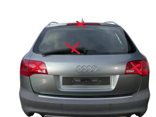 Audi A6 4F C6 Kombi Avant hinten Heckklappe mit Scheibe Deckel grau LY7E