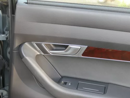 1x A6 4F Türverkleidung Verkleidung Tür hinten rechts schwarz Leder - Bose Rollo (187027)