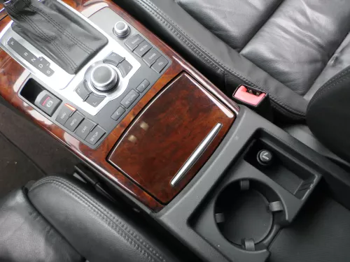 A6 4F Aschenbecher vorn Mitteltunnel Tunnel Becherhalter Verkleidung Holz Nussba (187039)