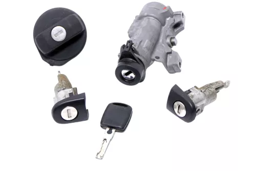 Fabia 5J Zündschloß Schloß Zündung 1x Schlüssel + 1x Türschloß Tür
