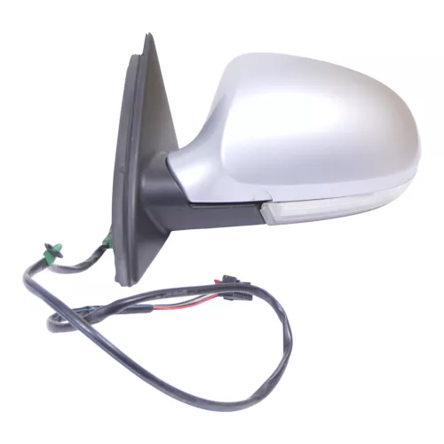 VW Passat 3C elektrischer Spiegel Außenspiegel links mit Glas Blinke silber LA7W (185099)