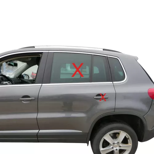 VW Tiguan 5N Tür hinten links grau LD7R