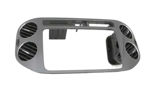 VW Tiguan 5N Mittelkonsole Verkleidung um Navi Lüftungsdü 5N0858069J schwarz/alu (116888)