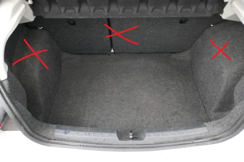 Seat Ibiza 6J Verkleidung Teppich Kofferraum anthrazit 6J0863463D
