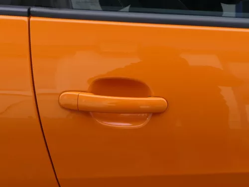 Ibiza 6J Tür vorne rechts Beifahrertür orange LP2C 2/3-Türer - ohne Anbauteile (200639)