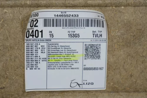 Passat 3C 3G B8 Türverkleidung Verkleidung Tür hinten links schwarz (200651)