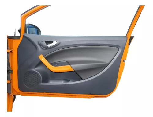 1x Ibiza 6J Türverkleidung Verkleidung Tür vorne rechts 2/3-Türer karbonschwarz