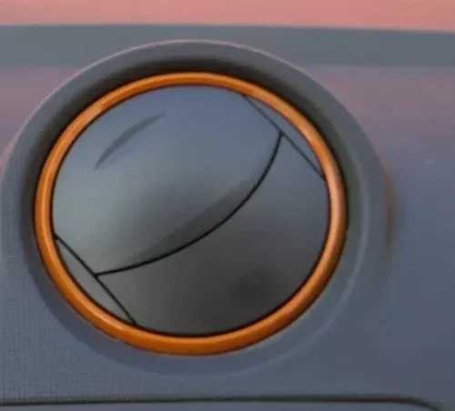 1x Ibiza 6J Lüftungsdüse Düse Lüftung mitte rechts Armaturenbrett orange schwarz (200674)