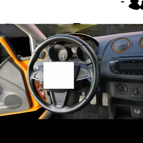 Seat Ibiza 6J Lenkrad 6J0419091M schwarz orange Nähte